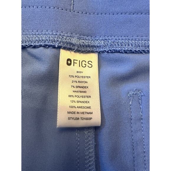 Figs Scrub Pants Size Large Petite Ceil Blue Livingston Technical Collection - Picture 5 of 13